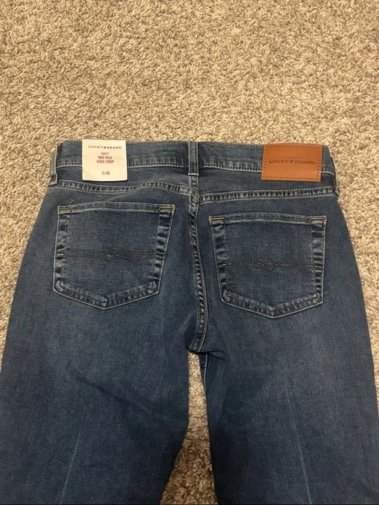 NWT Lucky Brand Sweet Mid Rise Kick Crop Jeans 26 - Picture 5 of 10